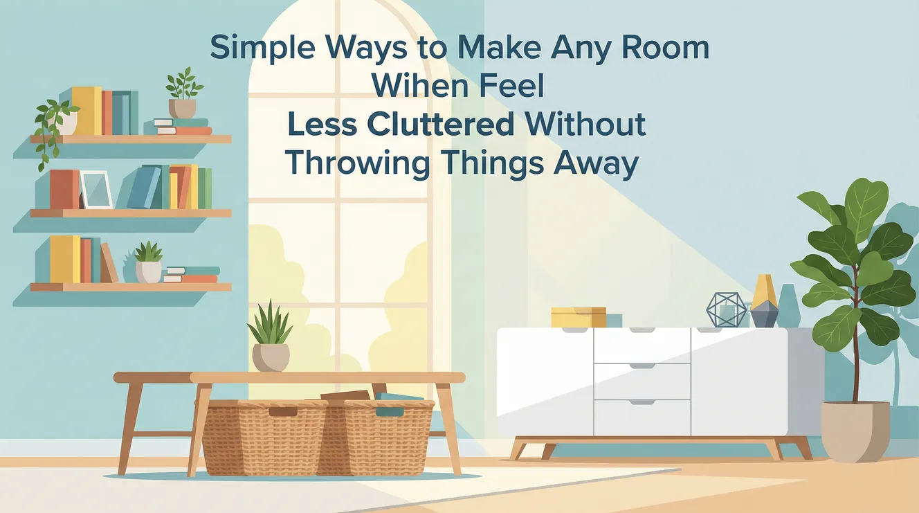 Simple Ways to Make Any Room Feel Less Cluttered Without Throwing Things Away